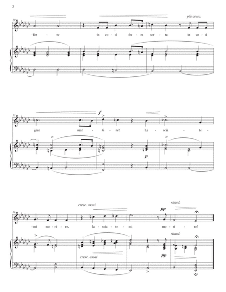 MONTEVERDI: Lasciatemi morire! (transposed to E-flat minor, D minor, and C-sharp minor) by Claudio Monteverdi Voice - Digital Sheet Music