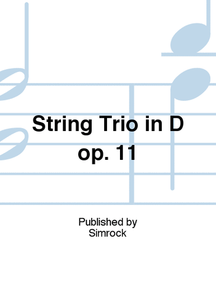 Book cover for String Trio in D op. 11