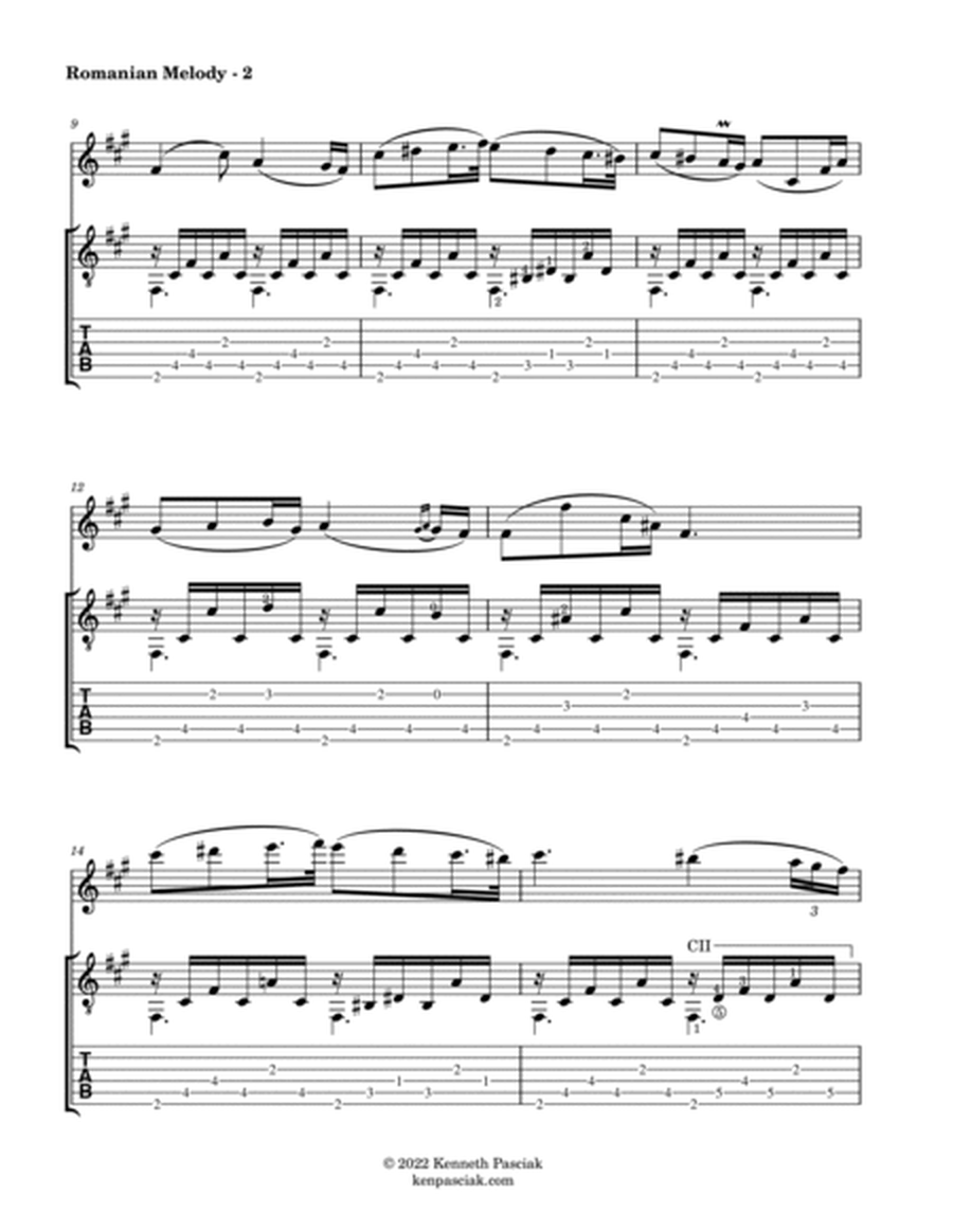 Romanian Melody (for Violin and Guitar) image number null