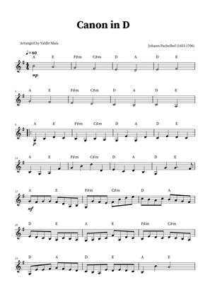 Canon in D - Trumpet Solo (+CHORDS)