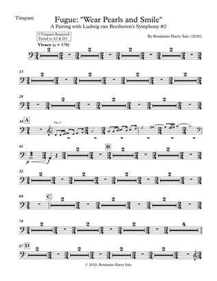 Fugue: "Wear Pearls and Smile" (A Pairing with Beethoven's Symphony #2) - Timpani