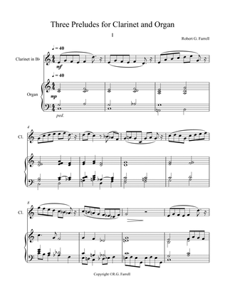Three Preludes for Organ and Clarinet - I