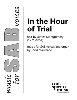 Book cover for In the Hour of Trial — SAB voices, organ