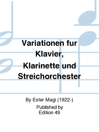 Book cover for Variationen fur Klavier, Klarinette und Streichorchester