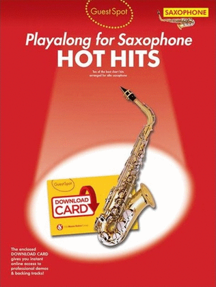 Book cover for Guest Spot Playalong For Saxophone Hot Hits