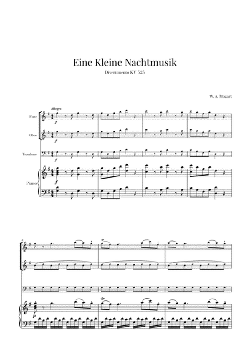 Eine Kleine Nachtmusik for 2 Oboes, Trombone and Piano image number null