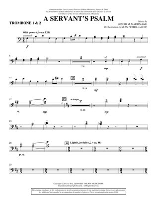 A Servant's Psalm - Trombone 1 & 2
