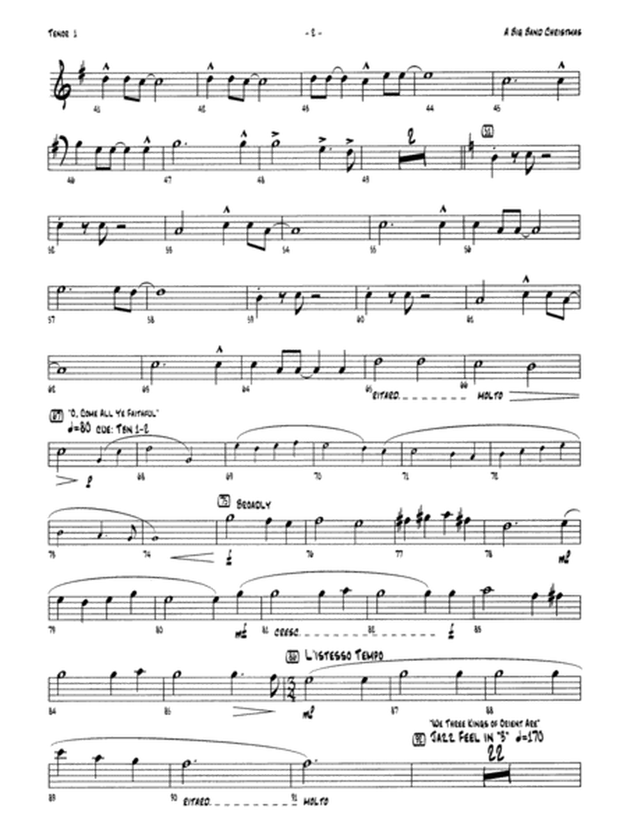 A Big Band Christmas: B-flat Tenor Saxophone