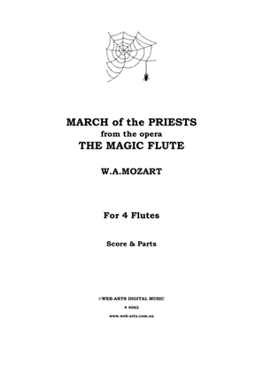 Book cover for MARCH from the opera THE MAGIC FLUTE for 4 flutes - MOZART