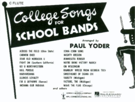 College Songs for School Bands - C Flute (Flute / Marching Band)