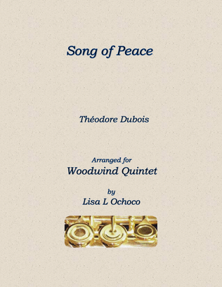 Book cover for Song of Peace for Woodwind Quintet