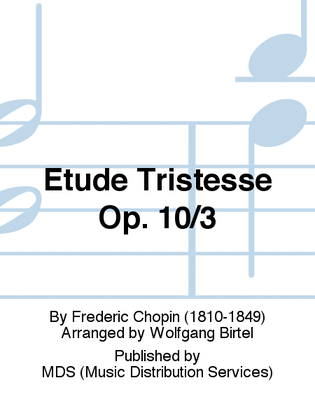 Book cover for Etüde "Tristesse" op. 10/3 62