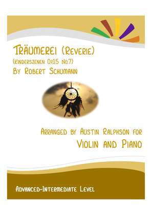 Traumerei (Kinderszenen No.7) - violin and piano with FREE BACKING TRACK to play along