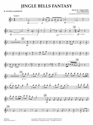 Jingle Bells Fantasy (arr. John Wasson) - Bb Tenor Saxophone