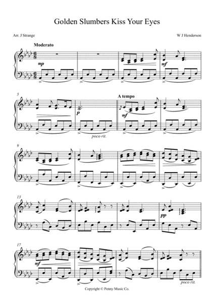 Golden Slumbers Kiss Your Eyes - Piano Solo - Digital Sheet Music