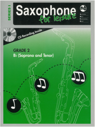 Book cover for AMEB Saxophone For Leisure Grade 2 B Flat Book/CD Ser 1