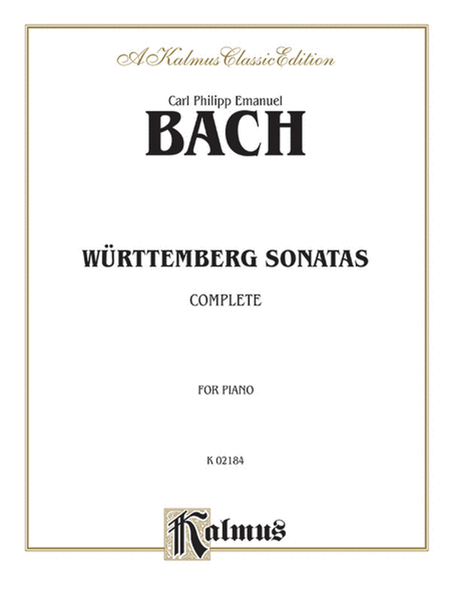 Six Wurttemberg Sonatas Complete by Carl Philipp Emanuel Bach Piano Solo - Sheet Music