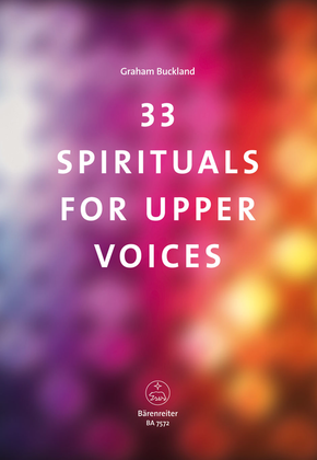 Book cover for 33 Spirituals for upper Voices