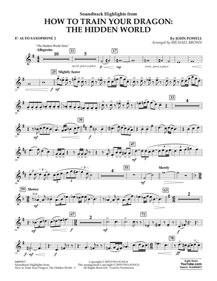 Book cover for How To Train Your Dragon: The Hidden World (arr. Michael Brown) - Eb Alto Saxophone 2