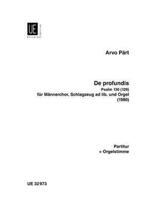 De Profoundis TTBB/Organ