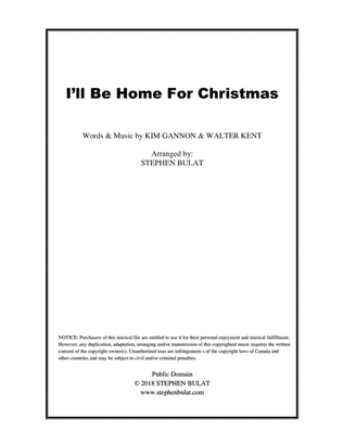 Book cover for I'll Be Home For Christmas