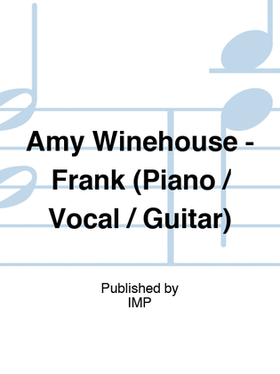 Book cover for Amy Winehouse - Frank (Piano / Vocal / Guitar)