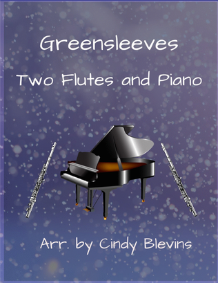 Book cover for Greensleeves, Two Flutes and Piano