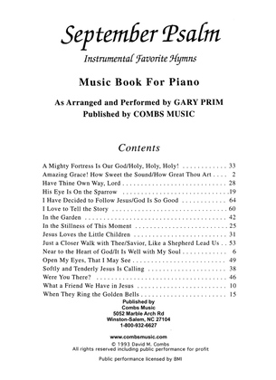 September Psalm - Instrumental Favorite Hymns - Music Book for Piano