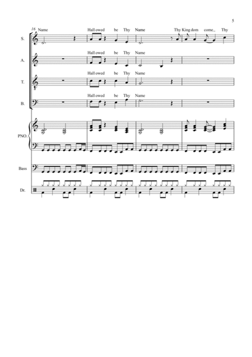 The Lord's Prayer (Gospel Style) for Choir And Piano image number null