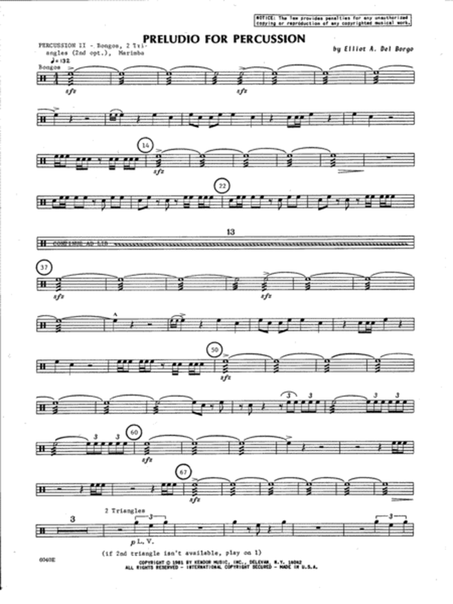 Preludio For Percussion - Percussion 2