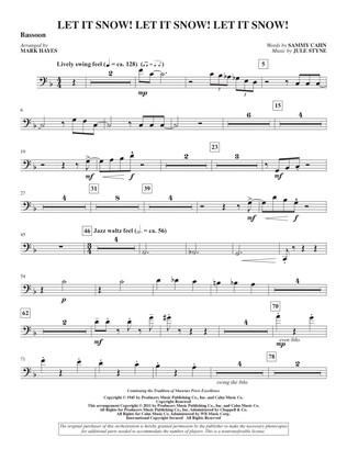 Book cover for Let It Snow! Let It Snow! Let It Snow! (arr. Mark Hayes) - Bassoon