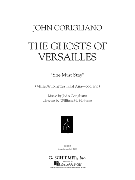 John Corigliano : She Must Stay from the opera The Ghosts of Versailles