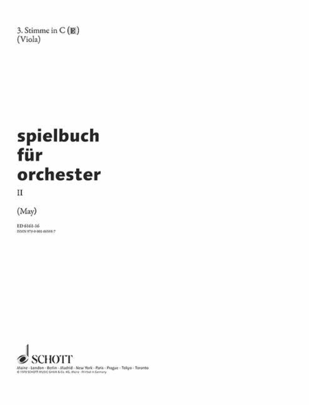 Spielbuch Fur Orchester 2 Violin 3