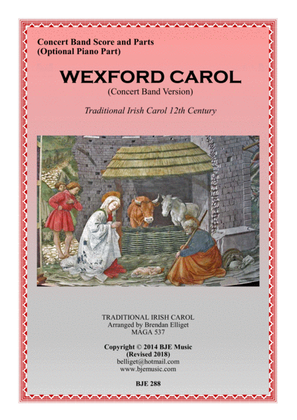 Book cover for Wexford Carol - Concert Band Score and Parts PDF