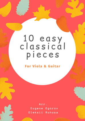Book cover for 10 Easy Classical Pieces For Viola & Guitar