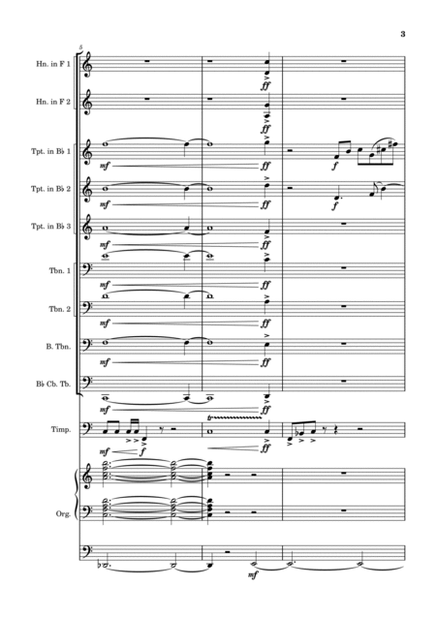 Fanfares with Chorale for Brass, Organ & Timpani - Score Only image number null