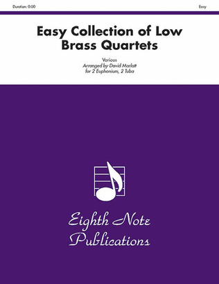 Book cover for Easy Collection of Low Brass Quartets