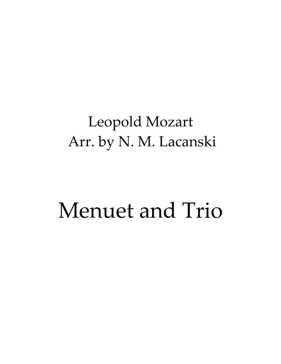 Menuet and Trio image number null