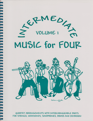 Book cover for Intermediate Music for Four, Volume 1, Part 2 - Flute/Oboe/Violin