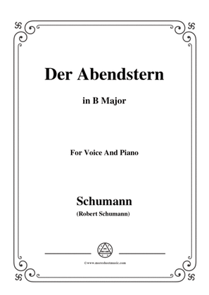 Book cover for Schumann-Der Abendstern,in B Major,Op.79,No.1,for Voice and Piano