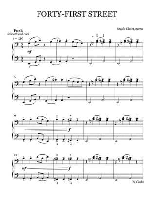 Forty-First Street - Early Intermediate Jazz Piano Solo