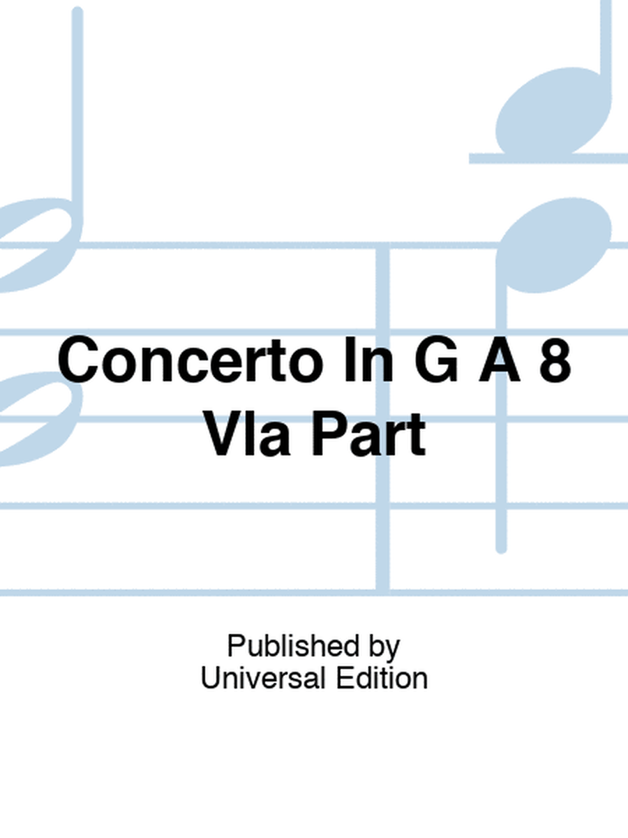 Concerto In G A 8 Vla Part