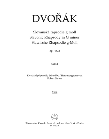 Slavonic Rhapsody in G Minor, Opus 45, No. 2