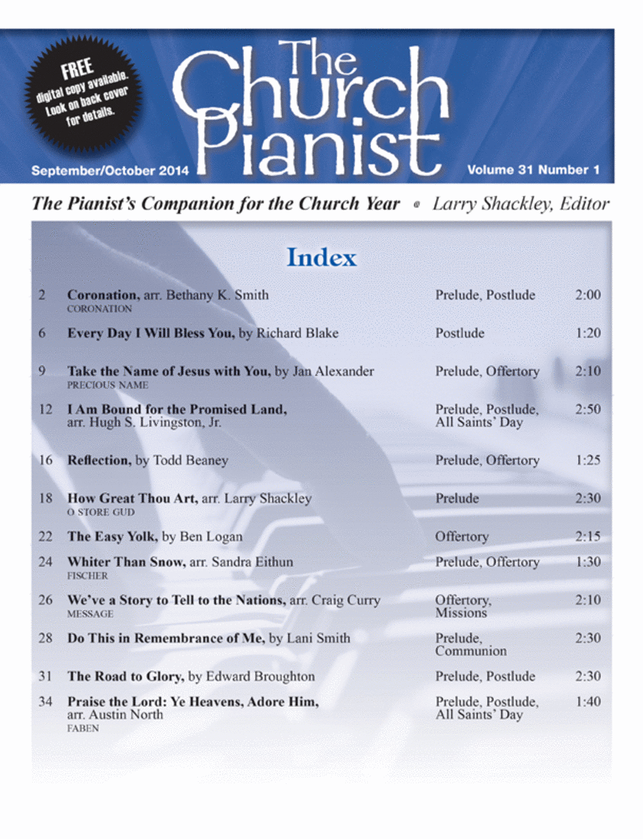 The Church Pianist Sep/Oct 2014 - Magazine Issue