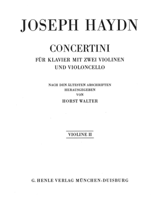 Concertini for Piano (Harpsichord) with Two Violins and Violoncello