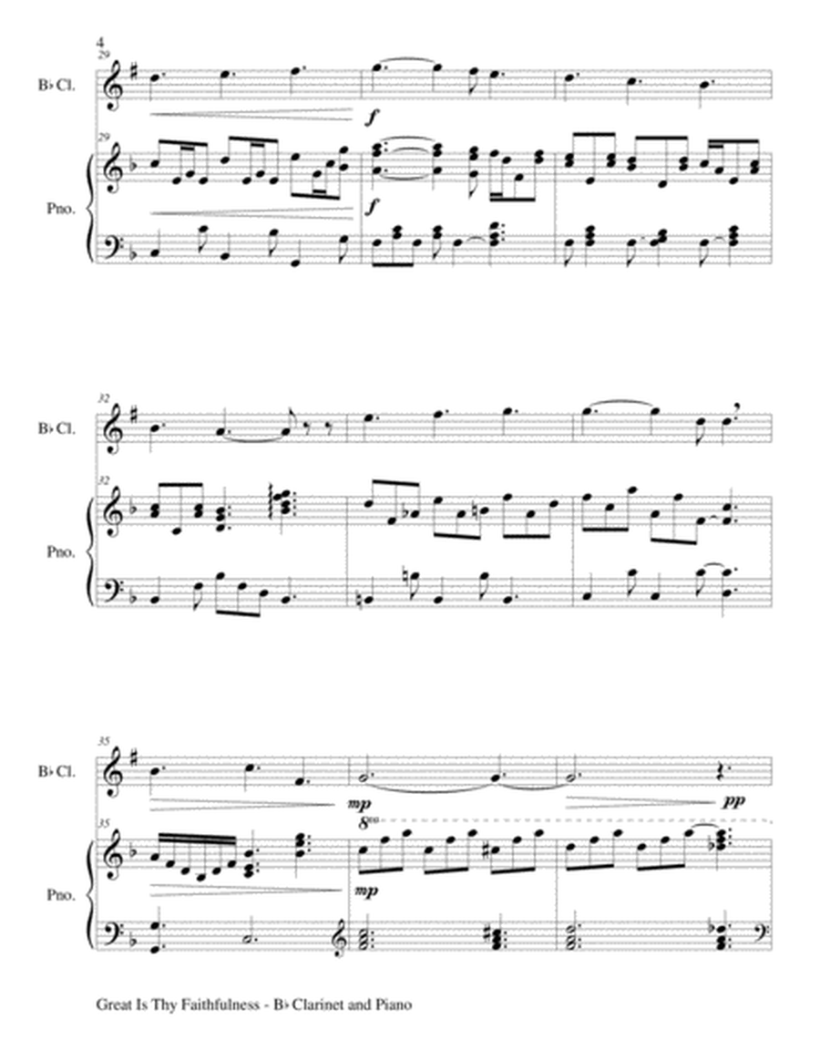 Great Is Thy Faithfulness (for Bb Clarinet and Piano with Score/Part) image number null