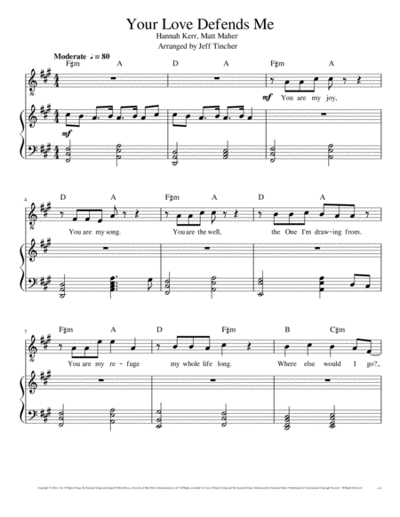 Your Love Defends Me by Matt Maher - Voice - Digital Sheet Music