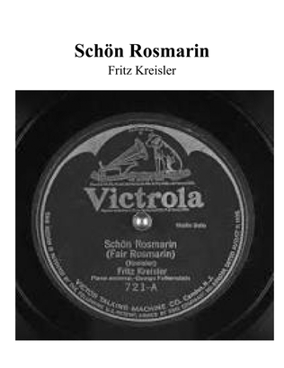 Schön Rosmarin (Lovely Rosemary) for Violin & Pianoforte