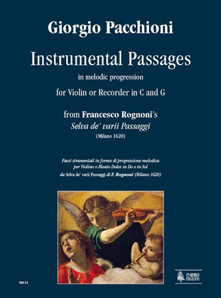 Book cover for Instrumental Passages in melodic progression from Francesco Rognoni’s "Selva de’ varii Passaggi" (Milano 1620) for Violin or Recorder in C and G