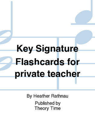 Book cover for Key Signature Flashcards for private teacher